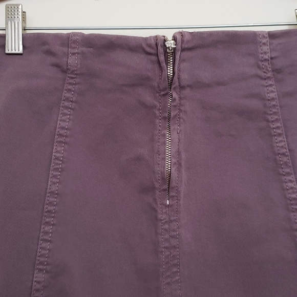 Free People Purple Mini Skirt Denim - Picture 4 of 8